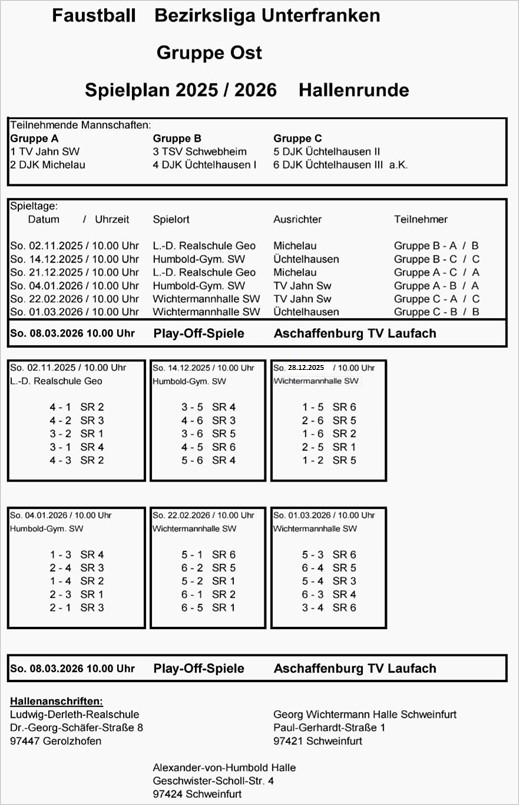 Spielplan